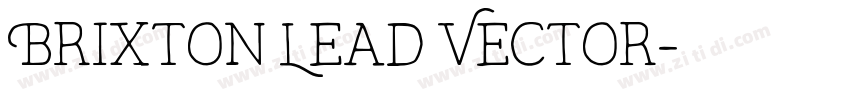 Brixton Lead Vector字体转换
